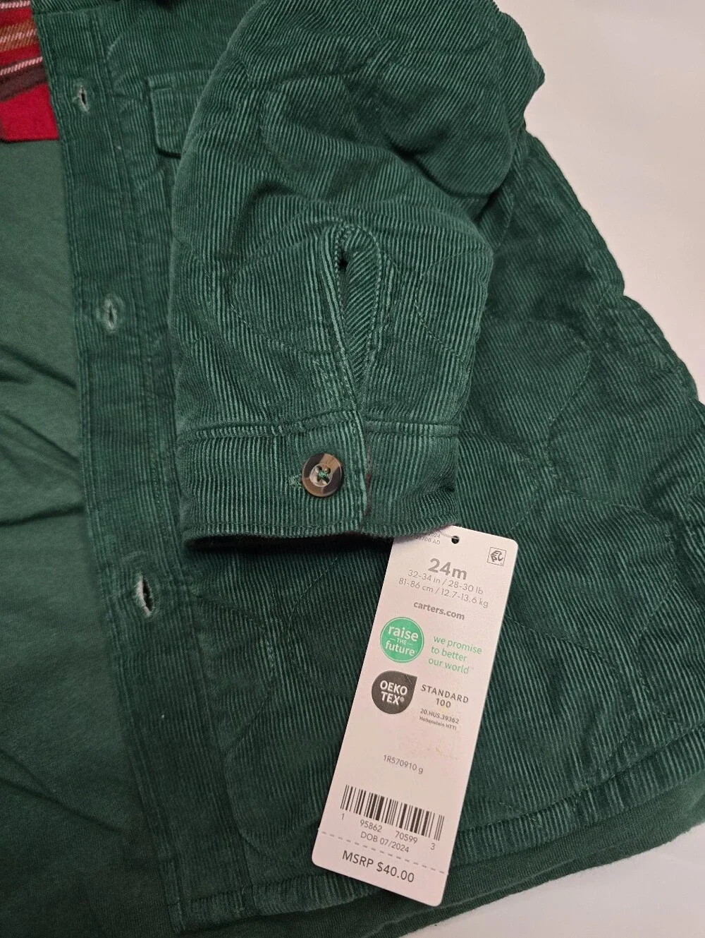 Carter's‎ Deep Green Corduroy Jacket